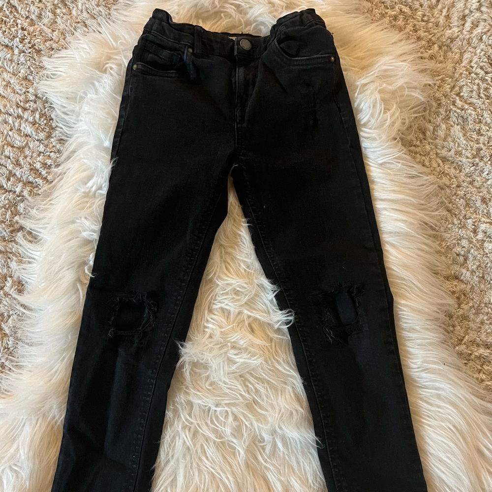 Girls denim ripped jeans